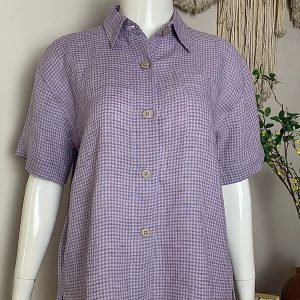 Blouse Lou motif gingham merah dari Khakeen Fashion Official